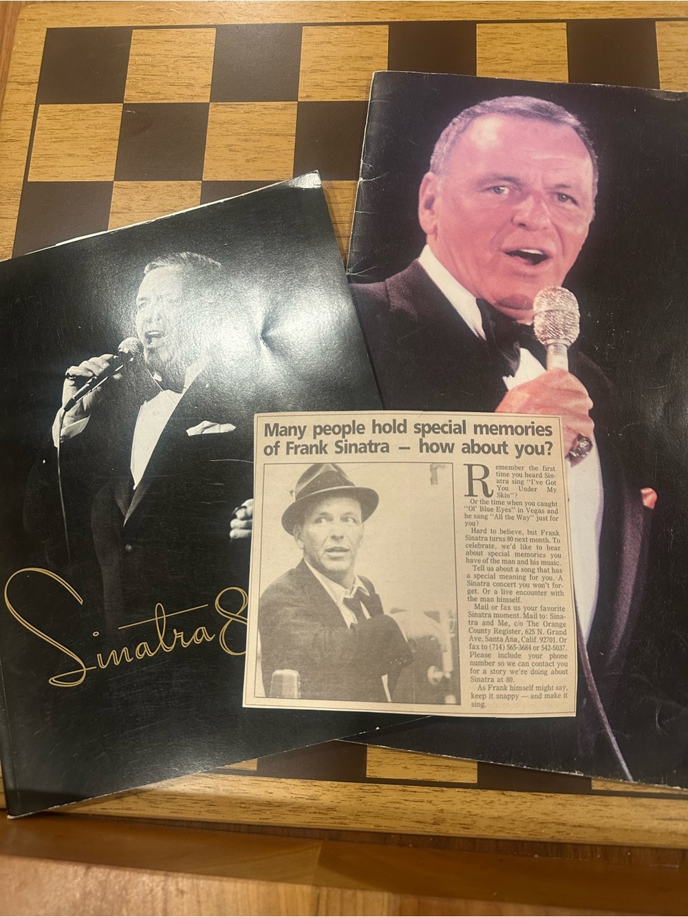 Frank Sinatra Collectible Program Booklets - Black & White